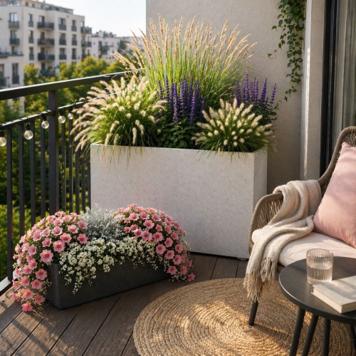 Kwiaty na balkon i taras - gotowe aranżacje