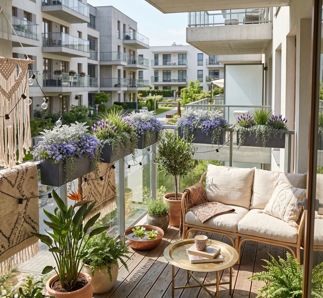Balkon w stylu boho